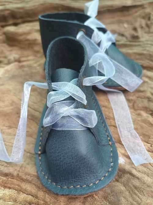 Leather new born baby shoes