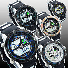 Blue/Black WEIDE Oversized Analog LED & Digital Sports Watch 30m Water Resistant