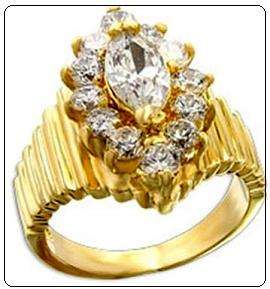 MARQUISE PRONG SETTING CLUSTER SET RING SIZE 8