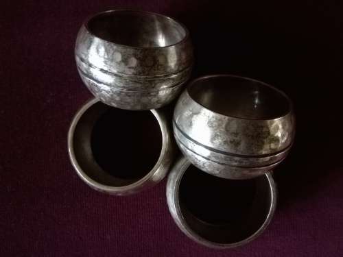 4 Pewter Serviette or Napkin Rings