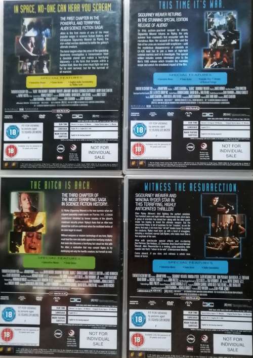 BOXED SET: ALIEN QUADRILOGY Sigourney Weaver All 4 Movies DVDs