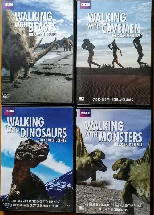 BBC SERIES WALKING WITH ... Dinosaurs, Beasts, Cavemen, Monsters. 6 DVDs