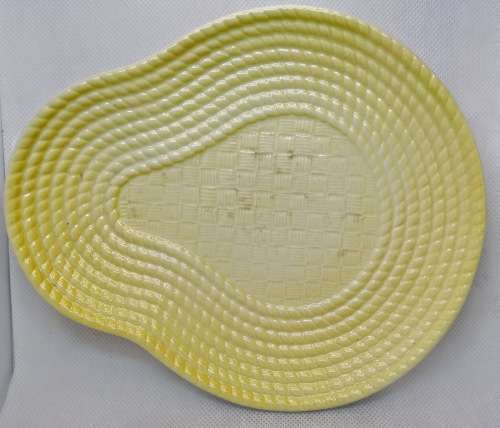 VINTAGE YELLOW CARLTON WARE BERRY DRAINAGE BOWL & UNDERPLATE SET UNCOMMON