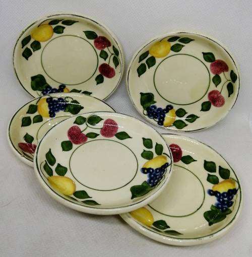 SET 5 ROYAL IVORY ADAMS CHINA INDIVIDUAL CONDIMENT DISHES VINTAGE