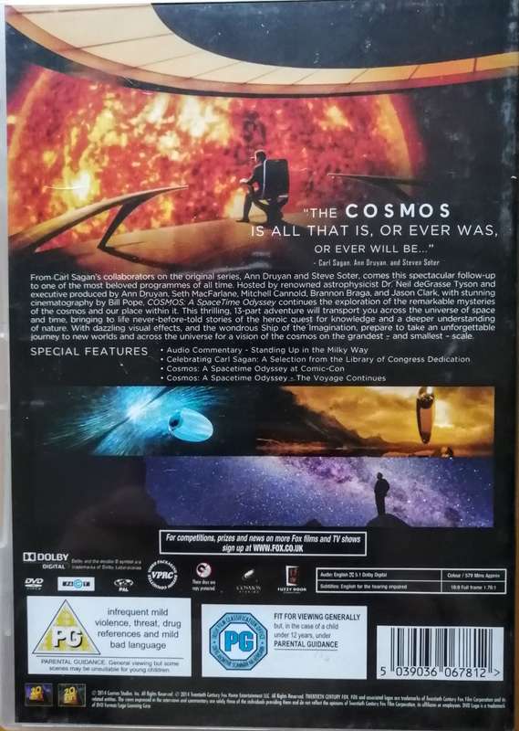 COSMOS: A Space-Time Odyssey National Geographic COMPLETE 4 DISC SET 2014 De Grasse Tyson