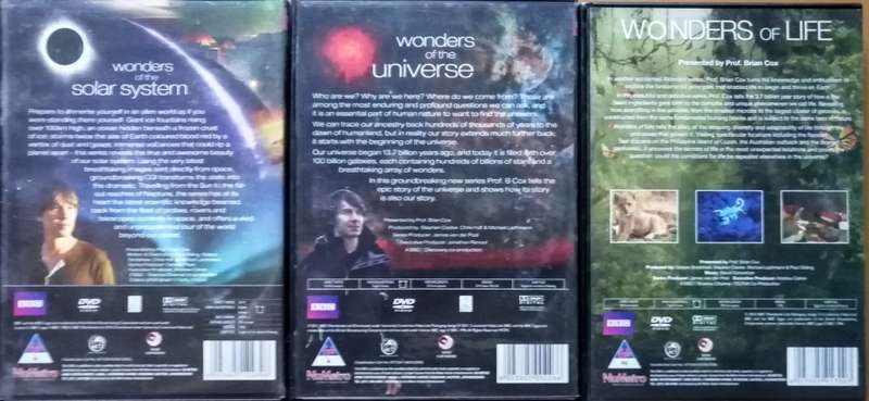 FULL BBC SERIES The Wonders of Life, Universe, Solar System  Brian Cox 6 DVD SET