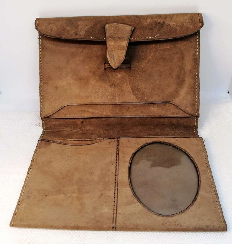 VINTAGE LEATHER WALLET EGYPT MOSQUE SPHINX PYRAMIDS CAIRO