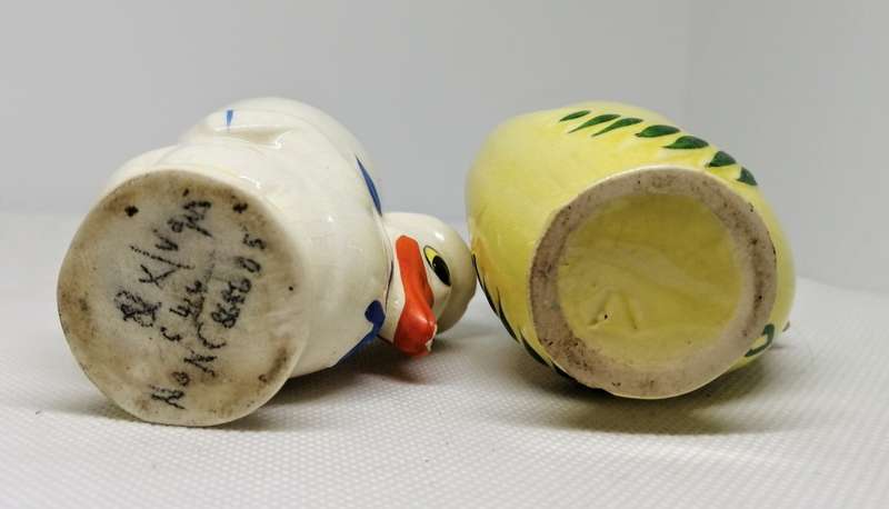 EGG CUPS Children's Vintage Sailor Donald Duck Figural Chicken Chick
