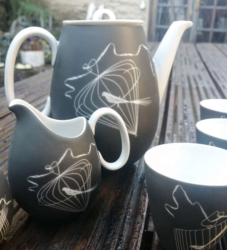 COFFEE SET Service De Haviland Rosenthal Bavaria Papageno Vintage MCM