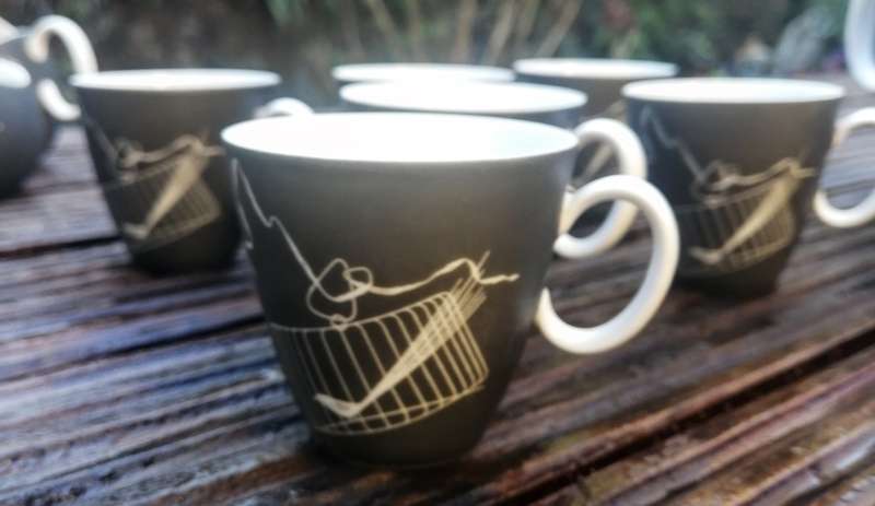COFFEE SET Service De Haviland Rosenthal Bavaria Papageno Vintage MCM