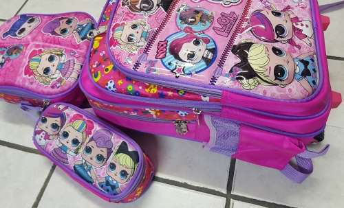 LOL 3 pieces trolley backpack