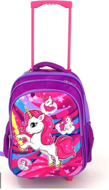 Unicorn trolley school bag