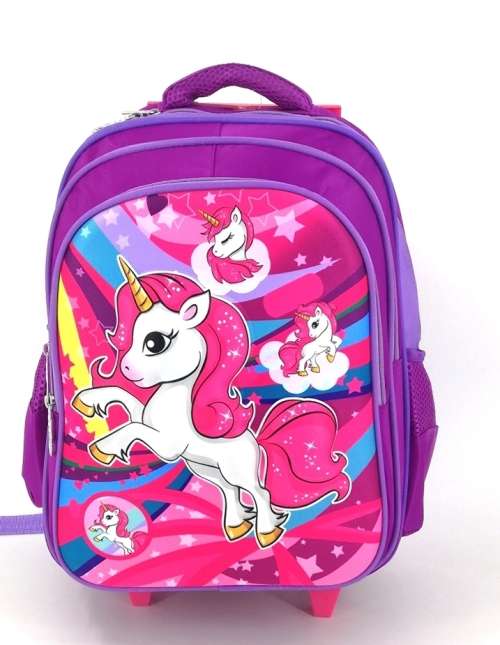 Unicorn trolley school bag