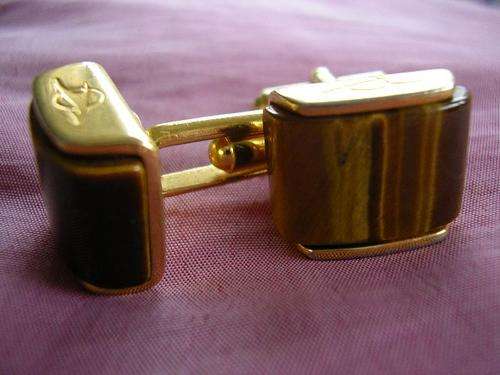 Beautiful SAA tigereye vintage cufflinks