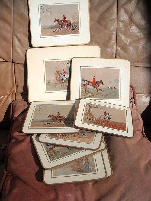 Set Of Equestrian Vintage Horse Coasters