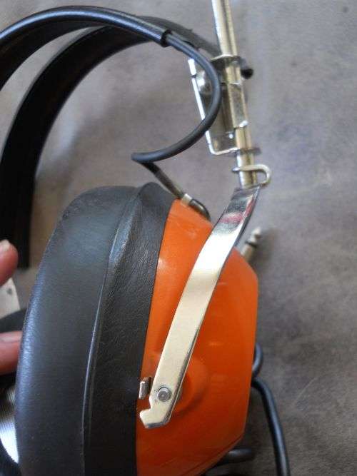 Headphones - Vintage Orange Yamaha Nippon Gakki CO LTD Head
