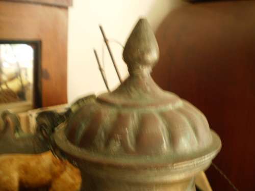 Heavy Shabby Chic Vintage Copper Coffee or Tea Pot
