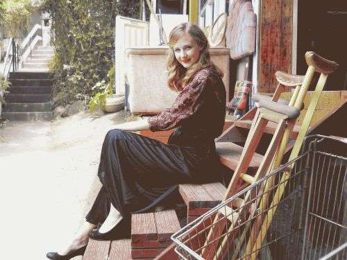 Original 1980s Vintage Jumpsuit Black with Brown Lace Top Size 10 to 12