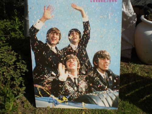 Rare Beatles Poster Print Confetti London 1964 24 x 36 Mounted On Frame Early Group Picture 30 yrs