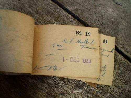 Antique South African Duplicate Receipt Book from the 1930s Filled In Pounds And Shillings