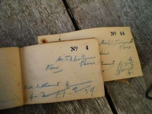 Antique South African Duplicate Receipt Book from the 1930s Filled In Pounds And Shillings