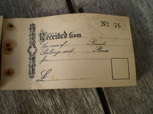 Antique South African Duplicate Receipt Book from the 1930s Filled In Pounds And Shillings