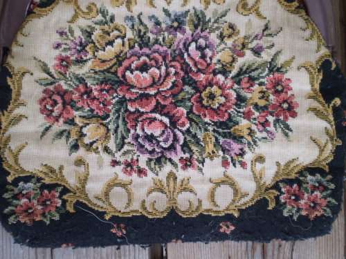 Antique Flower Tapestry Clutch