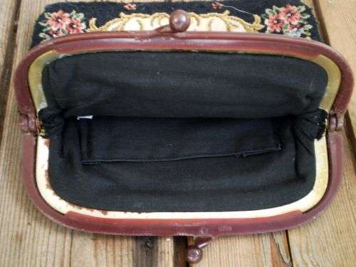 Antique Flower Tapestry Clutch