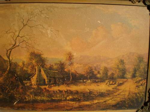 Set Of Two Antique Framed Landscape Prints Period Style  540 mm x 420 mm