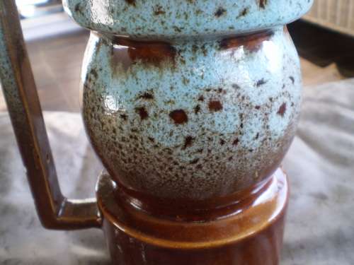 Beautiful Vintage German Majolica Water or Juice Jug Marker
