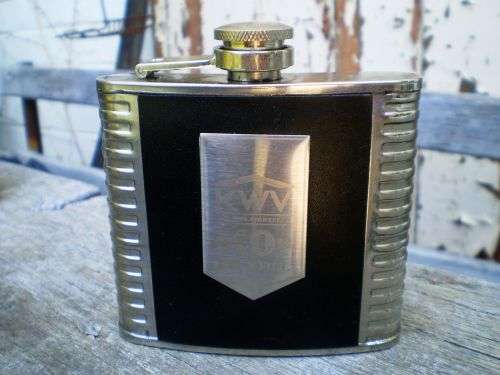 Stainless Steel KWV Hip Flask 5 oz