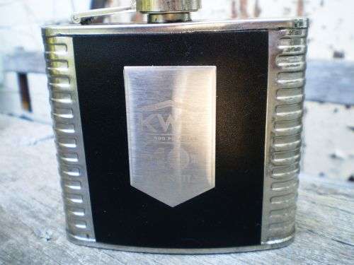 Stainless Steel KWV Hip Flask 5 oz