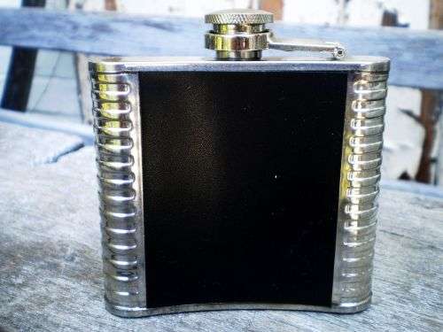 Stainless Steel KWV Hip Flask 5 oz