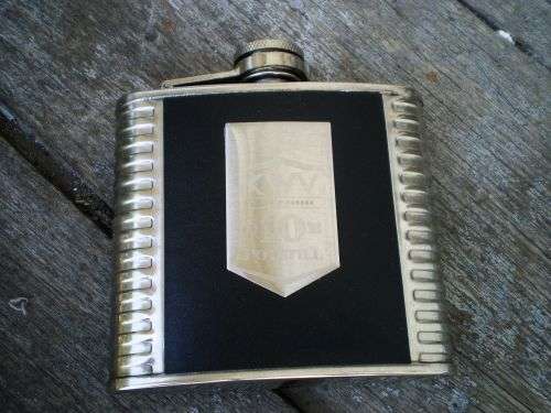 Stainless Steel KWV Hip Flask 5 oz