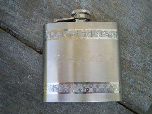 Beautiful Stainless Steel Engraved 'Happy 40th" Hip Flask 5 oz ideal birthday gift