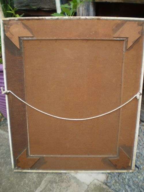 Large 80cm x 66 cm Vintage 1960's White Retro Framed Print Tina by J.H Lynch