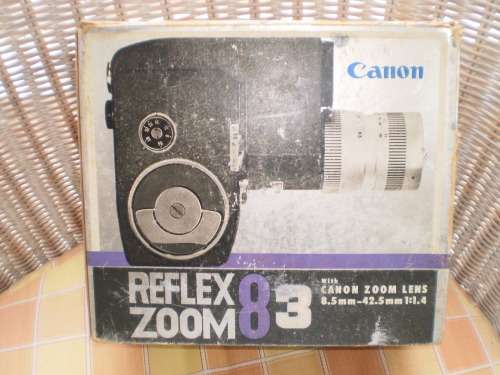 Vintage Canon Reflex Zoom 8-3 8mm Camera with Case & Original Box and Manual excellent condition