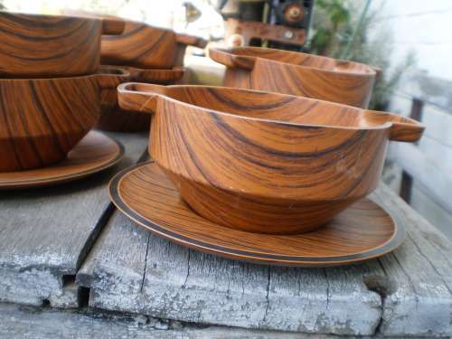 Vintage 16 piece Mid Century Modern Caleppio Ware Robex Italy Soup Serving Bowls Set