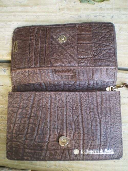 Vintage Genuine Buffalo Leather Ladies Purse Wallet Organizer