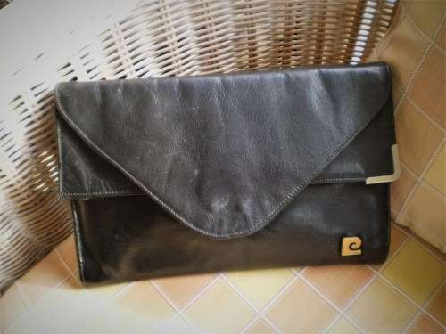 Vintage Pierre Cardin Genuine Leather Clutch Hand Bag Handbag