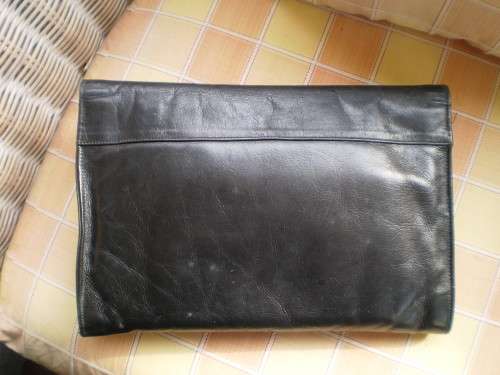 Vintage Pierre Cardin Genuine Leather Clutch Hand Bag Handbag