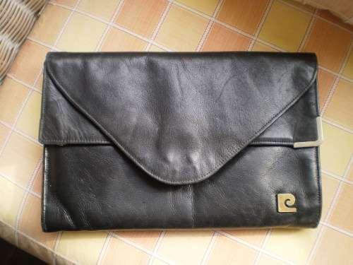 Vintage Pierre Cardin Genuine Leather Clutch Hand Bag Handbag