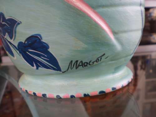 Vintage Unusual Large Handpainted Lucia Ware No.12402 Vase 27cm x 20cm signed