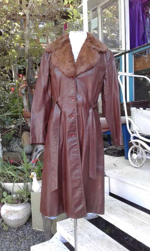 Vintage fur collar coat cheap