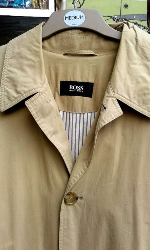 Stunning Vintage Hugo Boss Mens Trench Coat size M to L