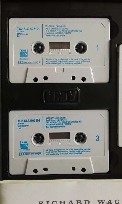 Wagner Lohengrin 3 Cassettes Vienna Philharmonic Orchestra Rudolf Kempe With Booklet And Box