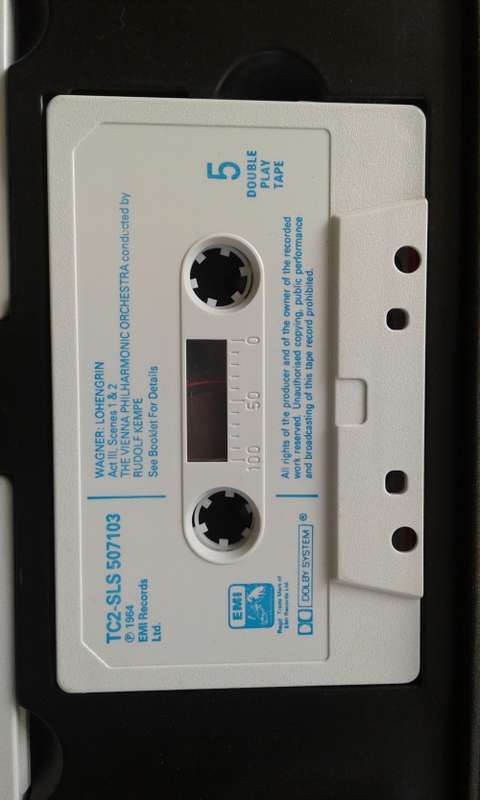 Wagner Lohengrin 3 Cassettes Vienna Philharmonic Orchestra Rudolf Kempe With Booklet And Box