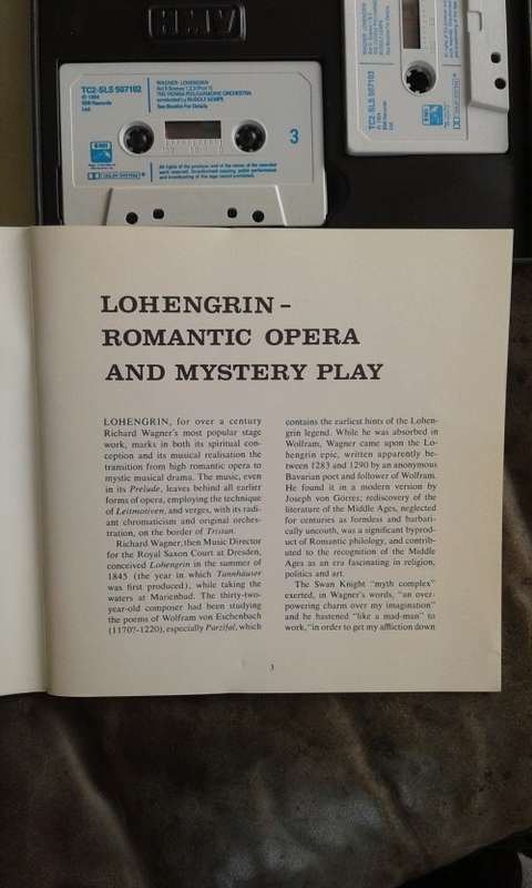 Wagner Lohengrin 3 Cassettes Vienna Philharmonic Orchestra Rudolf Kempe With Booklet And Box