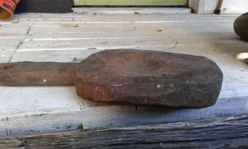Antique Primitive Hand Carved Wooden Butter Bread Paddle Board