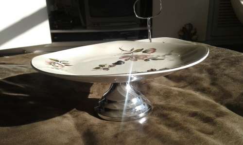 2 Midwinter Cake High Tea Stands Fashion Shape 9-63 Staffordshire